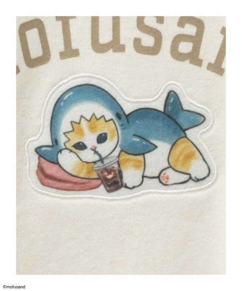 セール】mofusand モフサンド サメにゃんプリントトレーナー