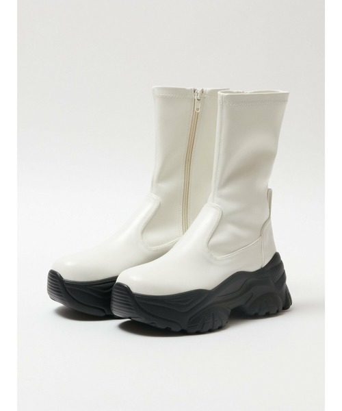 Bella lume（ベッラルーメ）の「【NK】【it】【Bella Lume(ベッラルーメ)】フィットスニーカーブーツ（ブーツ・レディース・ブラック/アイボリー・LARGE/MEDIUM/SMALL/X-LARGE）」の18枚目の写真