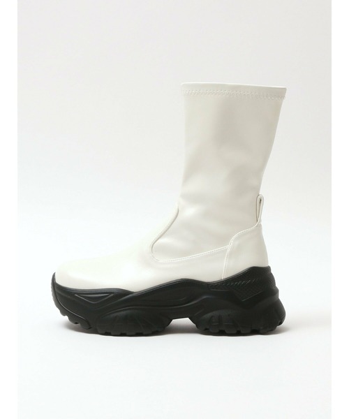 Bella lume（ベッラルーメ）の「【NK】【it】【Bella Lume(ベッラルーメ)】フィットスニーカーブーツ（ブーツ・レディース・ブラック/アイボリー・LARGE/MEDIUM/SMALL/X-LARGE）」の14枚目の写真