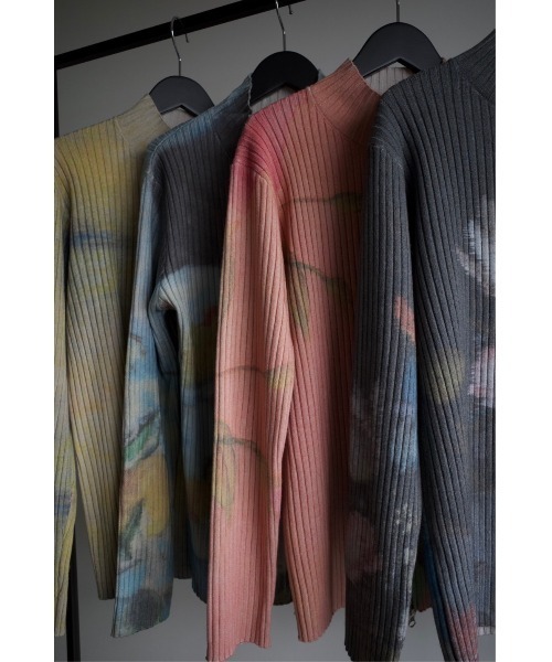 Art Print Rib Knit/アートプリントリブニット（ニット/セーター