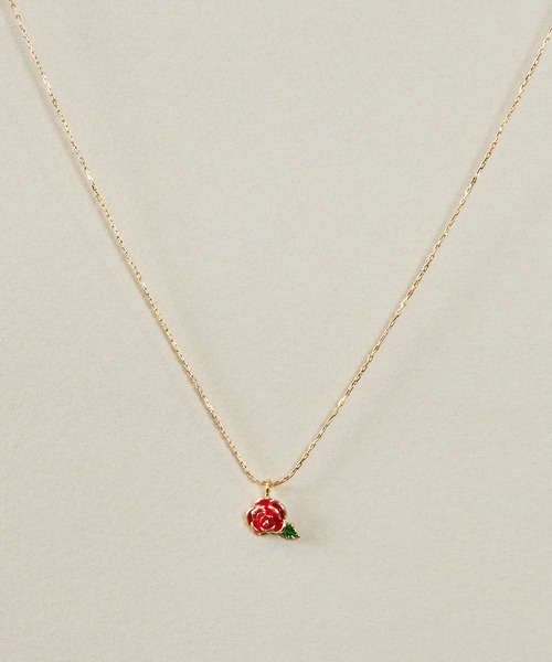 Zoule（ゾーラ）の「Zoule ゾーラ：FLOWER LETTER SERIES　flower letter　花　花言葉　バラ　スミレ　スズラン　ブルースター　ネックレス（ネックレス・レディース・ホワイト/レッド/ブルー/パープル・FREE）」の14枚目の写真