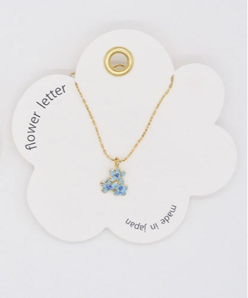 Zoule（ゾーラ）の「Zoule ゾーラ：FLOWER LETTER SERIES　flower letter　花　花言葉　バラ　スミレ　スズラン　ブルースター　ネックレス（ネックレス・レディース・ホワイト/レッド/ブルー/パープル・FREE）」の9枚目の写真