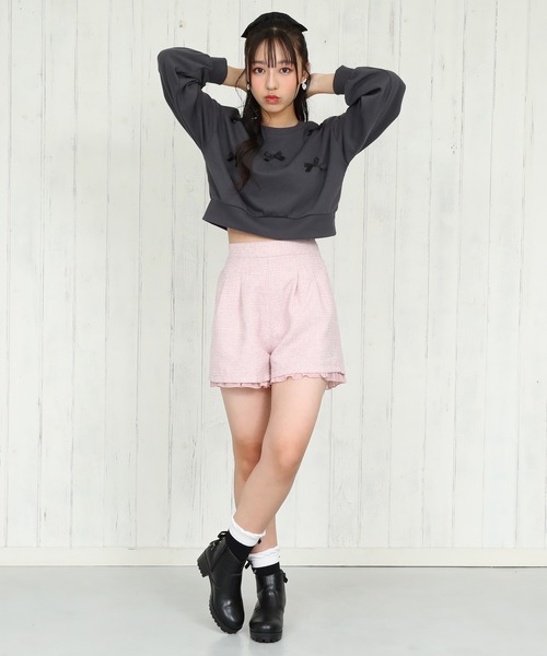 PINKHUNT（ピンクハント）の「PINKHUNT ピンクハント ツイード キュロット ショートパンツ 0112K（その他パンツ・キッズ・ブラック/ベビーピンク・120cm/130cm/140cm/150cm/160cm）」の13枚目の写真