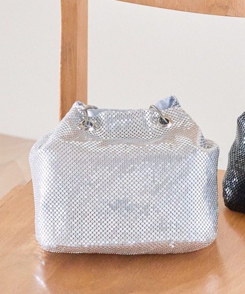 セール】メタルメッシュ巾着ショルダーバッグ / 232714