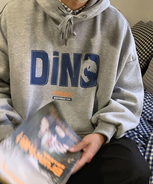 NOWLE（ノウル）の「【NOWLE】ビッグシルエット ワイドスリーブ ロゴ スウェット パーカー（パーカー・メンズ・ブルー/グレー/ブラック/ホワイト・MEDIUM/LARGE/X-LARGE）」の3枚目の写真