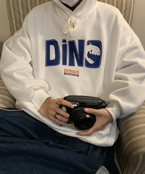 NOWLE（ノウル）の「【NOWLE】ビッグシルエット ワイドスリーブ ロゴ スウェット パーカー（パーカー・メンズ・ブルー/グレー/ブラック/ホワイト・MEDIUM/LARGE/X-LARGE）」の2枚目の写真