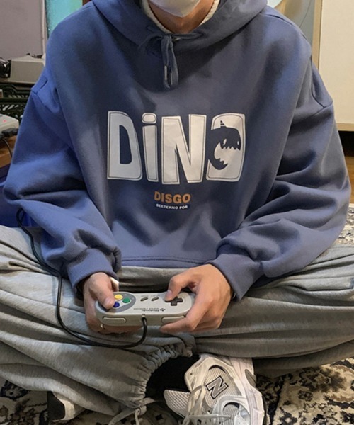 NOWLE（ノウル）の「【NOWLE】ビッグシルエット ワイドスリーブ ロゴ スウェット パーカー（パーカー・メンズ・ブルー/グレー/ブラック/ホワイト・MEDIUM/LARGE/X-LARGE）」の4枚目の写真