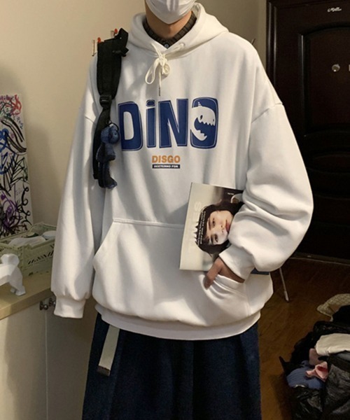 NOWLE（ノウル）の「【NOWLE】ビッグシルエット ワイドスリーブ ロゴ スウェット パーカー（パーカー・メンズ・ブルー/グレー/ブラック/ホワイト・MEDIUM/LARGE/X-LARGE）」の8枚目の写真