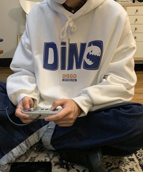 NOWLE（ノウル）の「【NOWLE】ビッグシルエット ワイドスリーブ ロゴ スウェット パーカー（パーカー・メンズ・ブルー/グレー/ブラック/ホワイト・MEDIUM/LARGE/X-LARGE）」の5枚目の写真