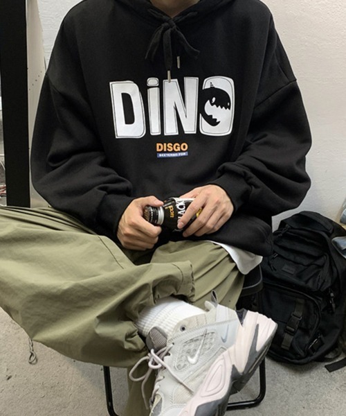 NOWLE（ノウル）の「【NOWLE】ビッグシルエット ワイドスリーブ ロゴ スウェット パーカー（パーカー・メンズ・ブルー/グレー/ブラック/ホワイト・MEDIUM/LARGE/X-LARGE）」の11枚目の写真