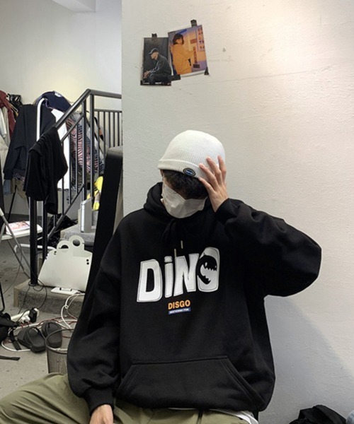 NOWLE（ノウル）の「【NOWLE】ビッグシルエット ワイドスリーブ ロゴ スウェット パーカー（パーカー・メンズ・ブルー/グレー/ブラック/ホワイト・MEDIUM/LARGE/X-LARGE）」の12枚目の写真