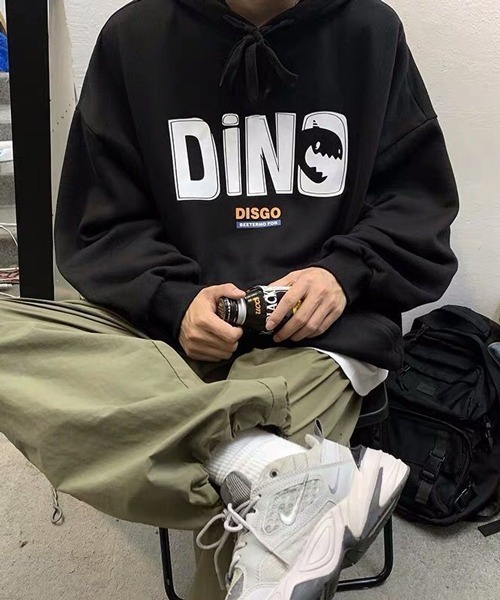 NOWLE（ノウル）の「【NOWLE】ビッグシルエット ワイドスリーブ ロゴ スウェット パーカー（パーカー・メンズ・ブルー/グレー/ブラック/ホワイト・MEDIUM/LARGE/X-LARGE）」の15枚目の写真