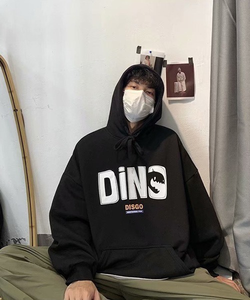 NOWLE（ノウル）の「【NOWLE】ビッグシルエット ワイドスリーブ ロゴ スウェット パーカー（パーカー・メンズ・ブルー/グレー/ブラック/ホワイト・MEDIUM/LARGE/X-LARGE）」の16枚目の写真