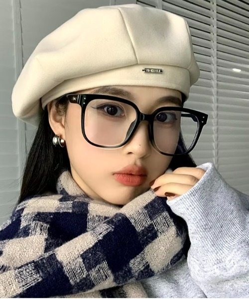 almo(アルモ)の「韓国 レディース ベレー帽(BDS)(ハンチング/ベレー帽・レディース・ブラック/ブラウン/ホワイト・FREE)」の1枚目の写真