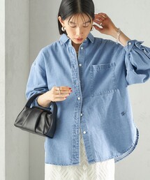 SHIPS | 〈洗濯機可能〉デニム 刺繍 オーバー シャツ(シャツ/ブラウス)