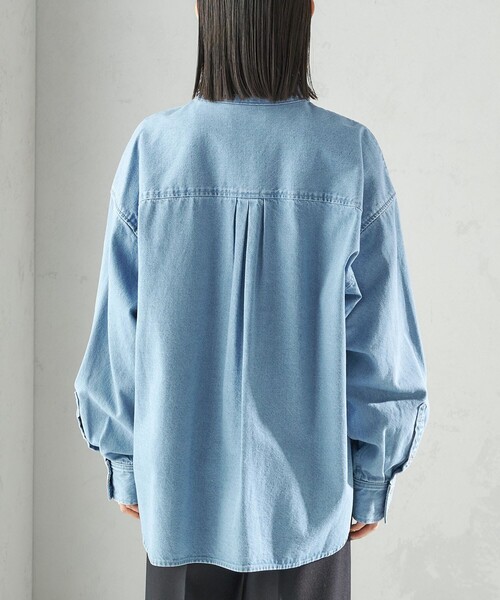 ENSOR CIVET 刺繍デニム プルオーバー トップス シャツ 春夏 夏服 ENSOR CIVET 刺繍デニム プルオーバー トップス シャツ 春夏 夏服