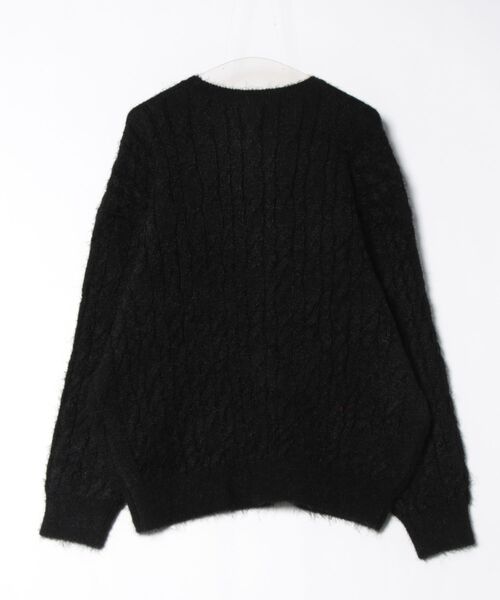 Chikashitsu +(チカシツプラス)の「ストリートファッション Chikashitsu + チカシツプラス angora like cable knit アンゴラケーブルニット ツイストニット 長袖ニット 長袖セーター 冬ニット 赤ニット 長袖トップス 韓国ファッション 韓国ストリート カジュアルファッション(ニット/セーター・メンズ・ブラック/レッド/グレー・ONE SIZE)」の18枚目の写真