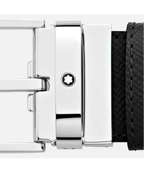 MONTBLANC(モンブラン)の「ブラック/ブラウン リバーシブルレザーベルト、35 mm(ベルト・メンズ・ブラック・ONE SIZE)」の2枚目の写真