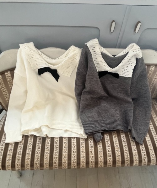 ガーリーリボンニット（ニット/セーター）｜MORE self LOVE（モアセルフラブ）