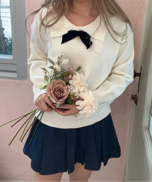 ガーリーリボンニット（ニット/セーター）｜MORE self LOVE（モアセルフラブ）