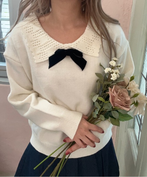 ガーリーリボンニット（ニット/セーター）｜MORE self LOVE（モアセルフラブ）