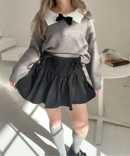 ガーリーリボンニット（ニット/セーター）｜MORE self LOVE（モアセルフラブ）