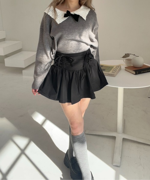 ガーリーリボンニット（ニット/セーター）｜MORE self LOVE（モアセルフラブ）