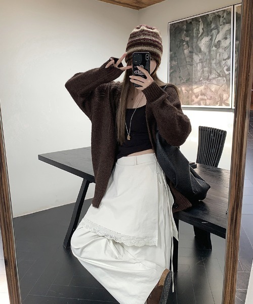 LAC-VERT(ラック・ヴェール)の「レース付き巻きスカートパンツ(その他パンツ・レディース・ホワイト・FREE/L)」の8枚目の写真