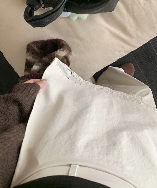 LAC-VERT(ラック・ヴェール)の「レース付き巻きスカートパンツ(その他パンツ・レディース・ホワイト・FREE/L)」の11枚目の写真