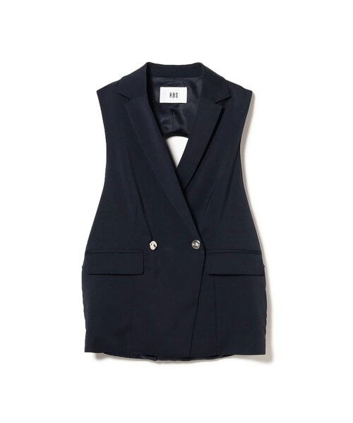 RBS（アールビーエス）の「RBS / バック オープン ジレ（ベスト・レディース・ブラック/ネイビー・1/0）」の2枚目の写真