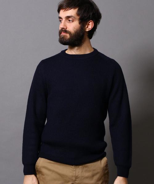 BEAUTY&YOUTH UNITED ARROWS(ビューティーアンドユースユナイテッドアローズ)の「BY ウール アゼ クルーネック ニット◆(ニット/セーター・メンズ・ホワイト/ブラック/ブラウン/ネイビー・X-LARGE/LARGE/MEDIUM/SMALL)」の4枚目の写真
