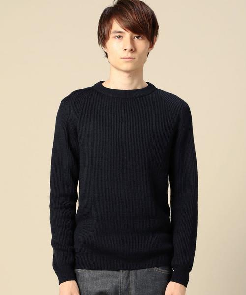 BEAUTY&YOUTH UNITED ARROWS(ビューティーアンドユースユナイテッドアローズ)の「BY ウール アゼ クルーネック ニット◆(ニット/セーター・メンズ・ホワイト/ブラック/ブラウン/ネイビー・X-LARGE/LARGE/MEDIUM/SMALL)」の6枚目の写真