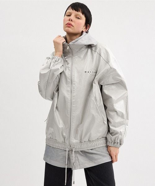 COACH（コーチ）の「【COACH MATIN KIM】レイヤード コーティング フーディー ジャンパー（その他アウター・レディース・グレー系その他・ONE）」の12枚目の写真