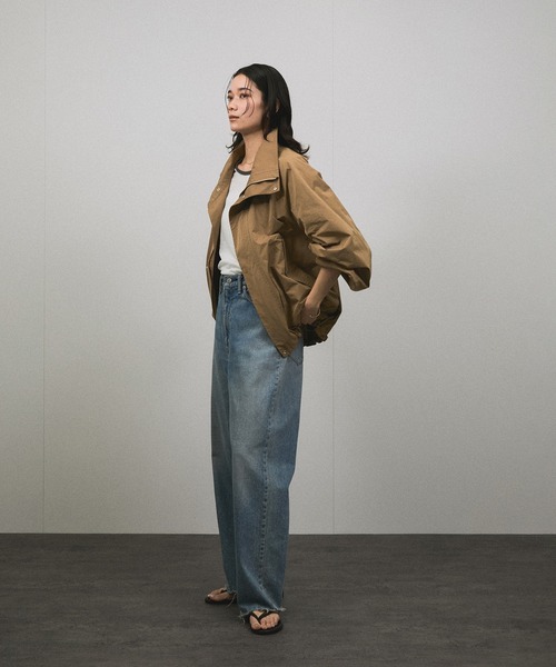 LIMONTA（リモンタ）の「LIMONTAスタンドカラーブルゾン / マウンテンパーカー［軽量・撥水］（ブルゾン・レディース・ホワイト/ブラック/キャメル・FREE）」の7枚目の写真