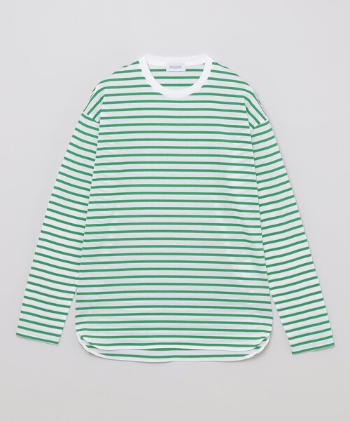 MACKINTOSH PHILOSOPHY(マッキントッシュ フィロソフィー)の「ラウンドヘムボーダーロンT(Tシャツ/カットソー・レディース・ダークネイビー/グリーン・38)」の2枚目の写真