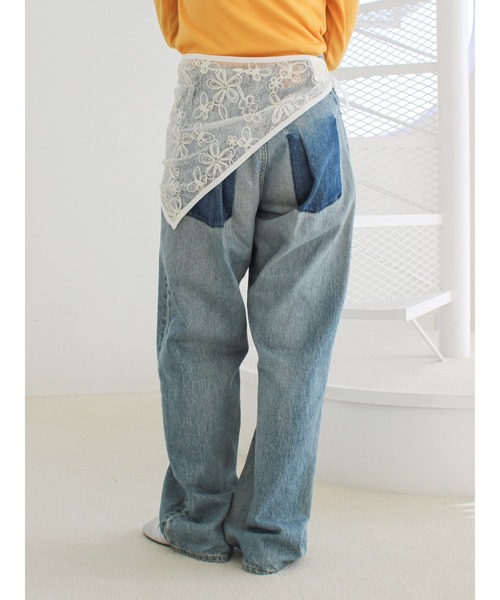 Ungrid（アングリッド）の「シアーエンブロイダリーボンネット（ストール/ショール・レディース・ブラック/オフホワイト・FREE）」の9枚目の写真