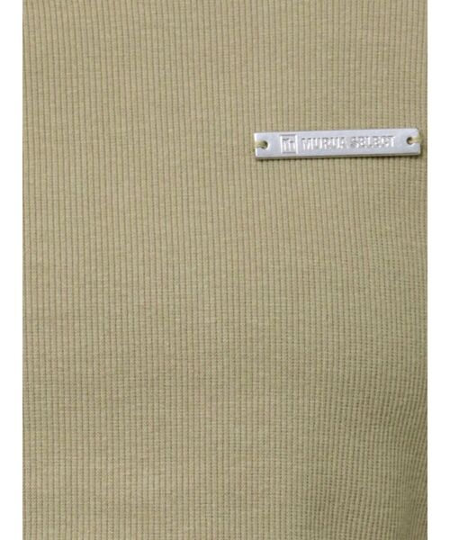 MURUA（ムルーア）の「プレートクロップドトップス（Tシャツ/カットソー・レディース・ブラック/ブルー/モカ/ホワイト/カーキ・1/2）」の6枚目の写真