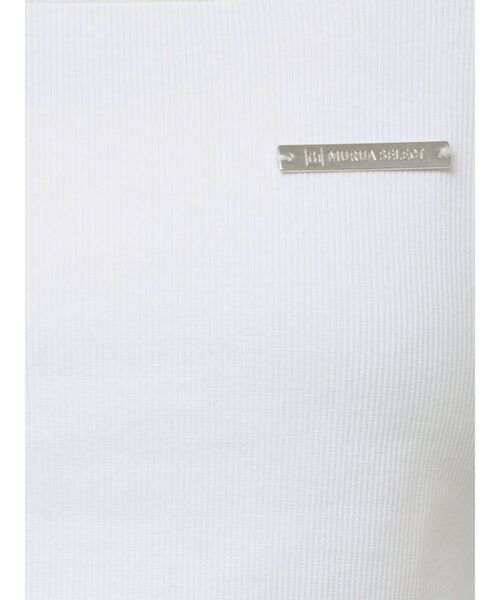 MURUA（ムルーア）の「プレートクロップドトップス（Tシャツ/カットソー・レディース・ブラック/ブルー/モカ/ホワイト/カーキ・1/2）」の8枚目の写真
