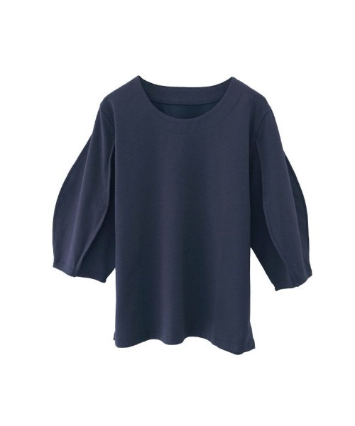 aquagarage(アクアガレージ)の「ボリューム袖カットソー(Tシャツ/カットソー・レディース・ブラック/カーキ/ベージュ/ネイビー/ホワイト・M/L)」の12枚目の写真