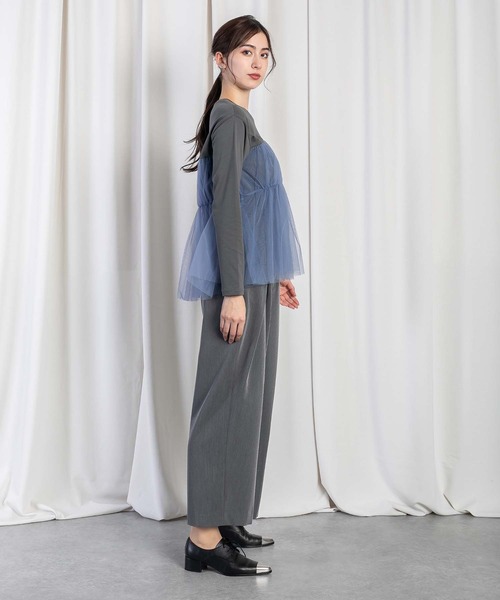 RAW FUDGE(ローファッジ)の「ハイウエストクロスタックパンツ(スラックス・レディース・ベージュ/グレー/ブラック・M)」の12枚目の写真