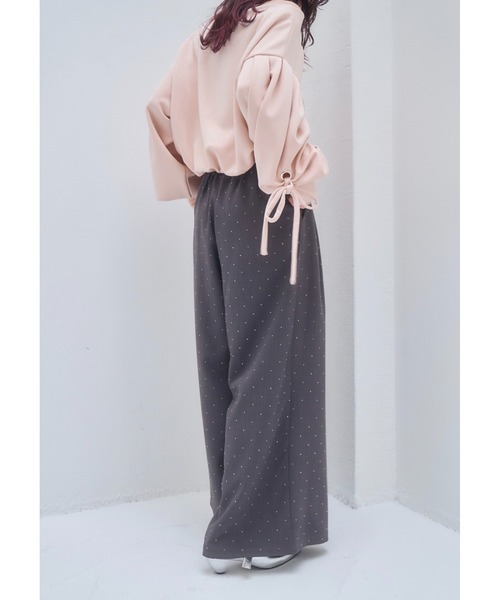 ビジューワイドパンツ（その他パンツ）｜mellowneon