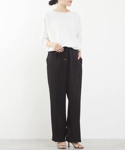 Tiara（ティアラ）の「ギャザードロストパンツ（その他パンツ・レディース・ブラック/ベージュ・2/3）」の7枚目の写真