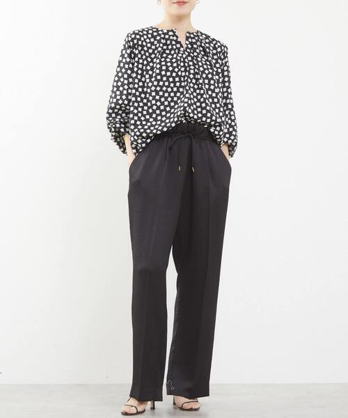 Tiara（ティアラ）の「ギャザードロストパンツ（その他パンツ・レディース・ブラック/ベージュ・2/3）」の9枚目の写真