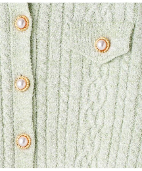 PEACH JOHN（ピーチジョン）の「ツイード風ニットカーデ（カーディガン/ボレロ・レディース・ミント/ネイビー/アイボリー・ONE SIZE）」の19枚目の写真