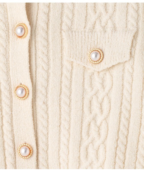 PEACH JOHN（ピーチジョン）の「ツイード風ニットカーデ（カーディガン/ボレロ・レディース・ミント/ネイビー/アイボリー・ONE SIZE）」の17枚目の写真