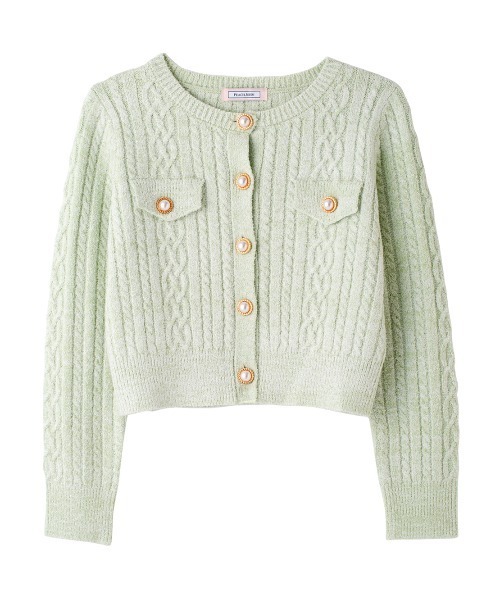 PEACH JOHN（ピーチジョン）の「ツイード風ニットカーデ（カーディガン/ボレロ・レディース・ミント/ネイビー/アイボリー・ONE SIZE）」の18枚目の写真