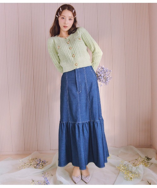 セール】ツイード風ニットカーデ（カーディガン/ボレロ）｜PEACH JOHN