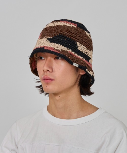 OVERRIDE(オーバーライド)の「OVERRIDE OGC MULTICOLOR KNIT HAT / オーバーライド(ハット・メンズ・ピンク/ブラウン/イエロー・58cm)」の9枚目の写真