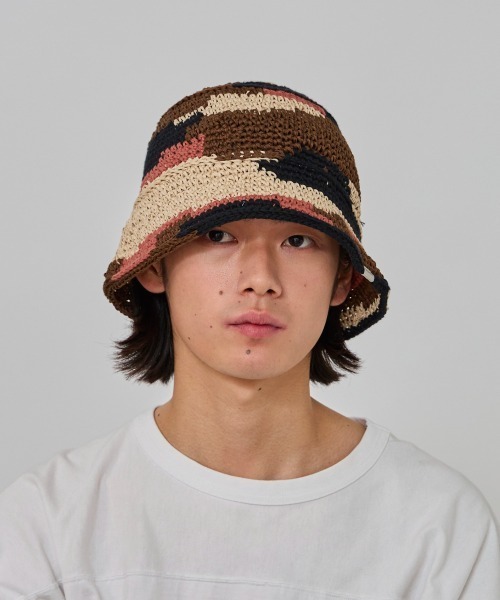 OVERRIDE(オーバーライド)の「OVERRIDE OGC MULTICOLOR KNIT HAT / オーバーライド(ハット・メンズ・ピンク/ブラウン/イエロー・58cm)」の10枚目の写真