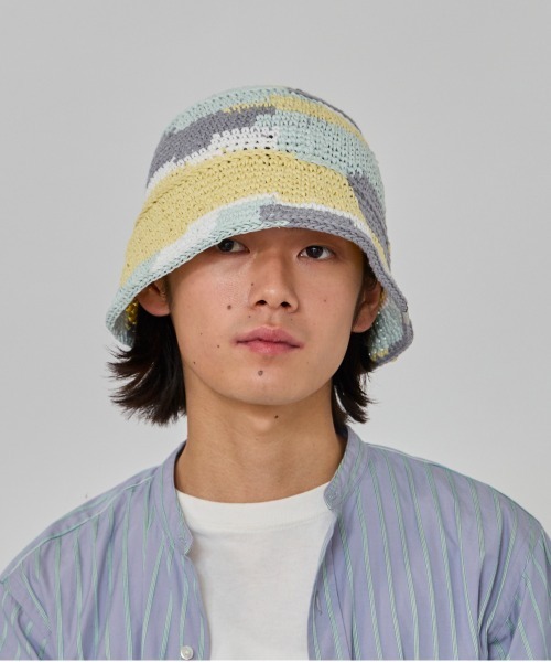 OVERRIDE(オーバーライド)の「OVERRIDE OGC MULTICOLOR KNIT HAT / オーバーライド(ハット・メンズ・ピンク/ブラウン/イエロー・58cm)」の18枚目の写真